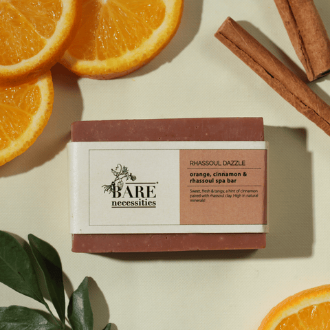 Natural Orange Cinnamon Rhassoul Handmade Soap Bar