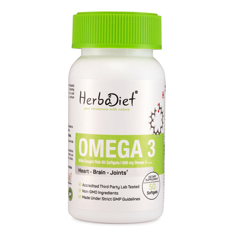 Fish Oil Omega-3 High Strength DHA and EPA Supplement for Healthy Joints & Heart