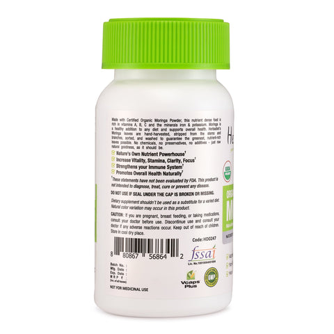 Organic Moringa Leaf Powder Tablets