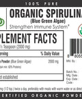 Organic Spirulina Nutrient Dense Superfood Powder Supplement