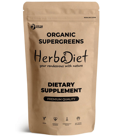 Organic Super Greens Superfood Powder for Energy Boost & Detox