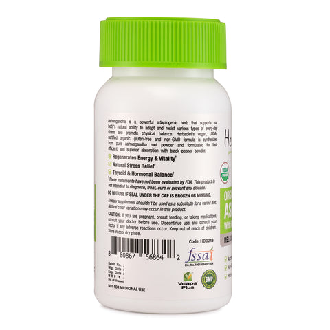 Organic Ashwagandha Root Powder Herbal Supplement