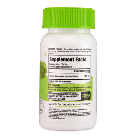 Organic Moringa Leaf Powder Tablets