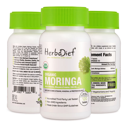 Organic Moringa Leaf Powder Tablets