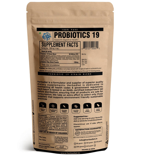 Probiotic Blend Lactobacillus 50 Billion CFU/g Fiber Powder