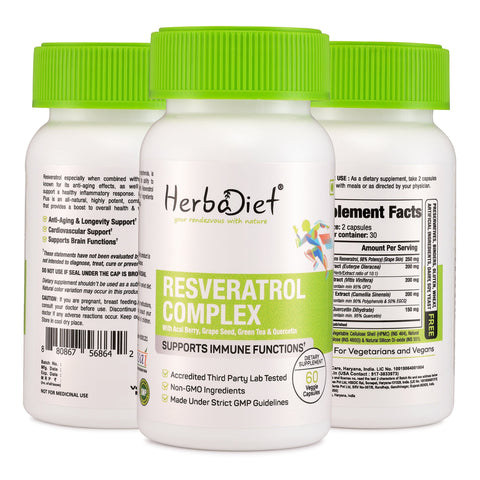 Resveratrol Complex Antioxidant Supplement for Heart Health & Immunity