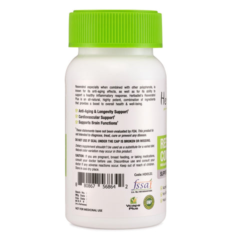 Resveratrol Complex Antioxidant Supplement for Heart Health & Immunity