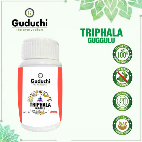 Triphala Guggulu |  Useful remedy for piles, constipation &  high cholesterol-40 Pills