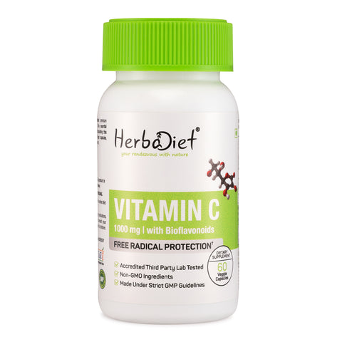 Vitamin C 1000mg Capsules with Antioxidants for Immune Support