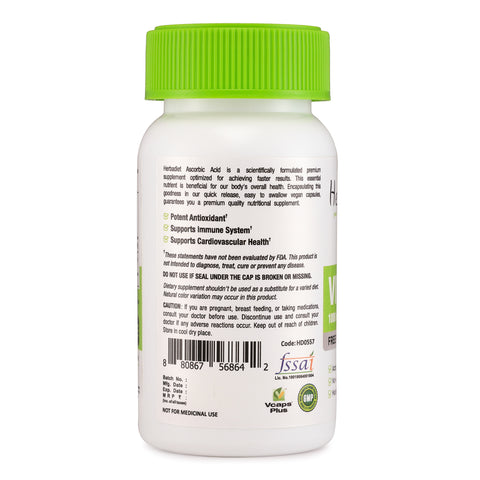 Vitamin C 1000mg Capsules with Antioxidants for Immune Support