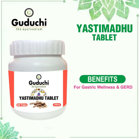 Yashtimadhu Tablet- For Gastric Wellness, 60 Tabs | 500mg